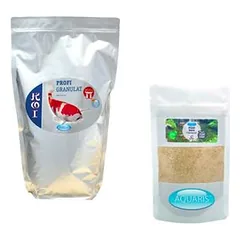 AQUARIS Sparset Koi Profi Granulat Medium und natürlicher Filterstarter