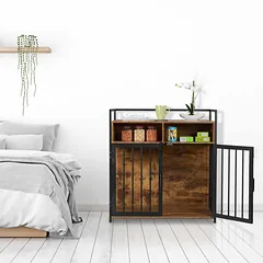 Šunų narvas Relaxdays, 2 durys, 2 daiktadėžės, 80 × 85 × 54 cm — 2 nuotrauka