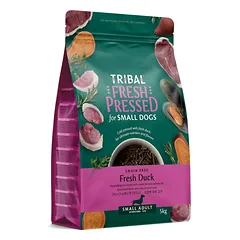 Šalto spaudimo mažų veislių suaugusių šunų maistas su antiena – Tribal Fresh Pressed Adult Small Breed Duck, 5 kg — 2 nuotrauka
