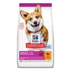 Hill's SP Adult sausas maistas mažų veislių šunims su vištiena, 1,5 kg