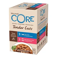 Wellness Core Tender Cuts drėgnas maistas katėms 6 x 85 g — 3 nuotrauka