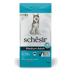 Schesir Dog Dry Medium/Large Maintenance su žuvimi, sausas maistas šunims, > 10 kg — 1 nuotrauka