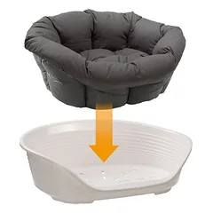 Ferplast užvalkalas Sofà, antracito spalvos, krepšiui Siesta Deluxe (be krepšio), Dydis 6: L 73 x B 55 x H 27 cm — 3 nuotrauka