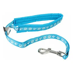Groom Professional Audie Padded Grooming Noose with Metal Slider, Paw Print, Blue