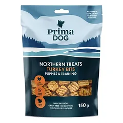PrimaDog Šiaurės Skanukai – Kalakutienos kąsneliai šuniukams ir treniravimui 150 g