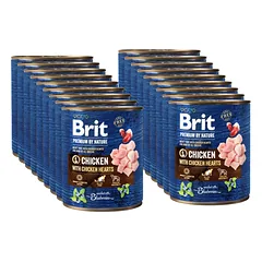 Brit Premium by Nature kons. Chicken with Hearts 18x800g