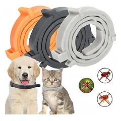 ZooVenture Flohhalsband-Set aus Naturfasern für Hunde & Katzen
