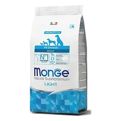 Monge Natural Superpremium All Breeds Adult Light Salmon & Rice sausas maistas šunims