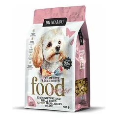 Dr Malou Dog Small Puppy Freeze-Dried Complete Food Duck, Goat's Milk and Egg Yolk 500 g