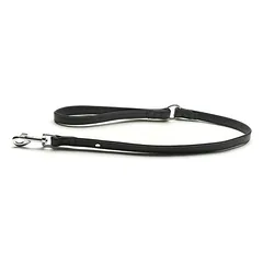 Das Lederband Hundeleine Granada schwarz/schwarz