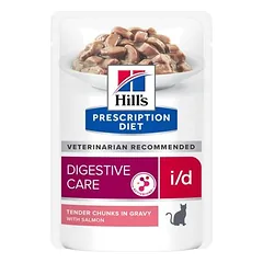 Hill's Adult Prescription Diet I/D su lašiša, drėgnas maistas katėms