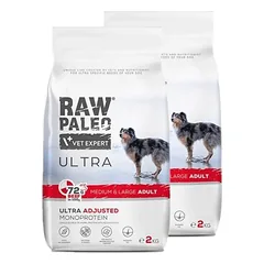 Vetexpert RAW PALEO ULTRA BEEF ADULT MEDIUM/LARGE 2x2KG