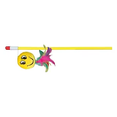 Trixie Playing Rod with Smiley žaislas-meškerė katėms su šypsenėlės figūrėle, 50 cm — 3 nuotrauka