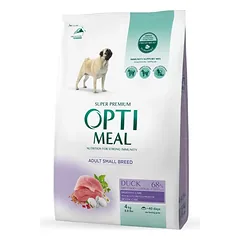 OPTIMEAL sausas maistas mažų veislių suaugusiems šunims su antiena 1.5 kg — 2 nuotrauka