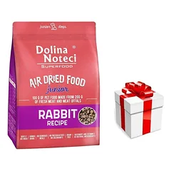 DOLINA NOTECI Superfood Junior pašaras triušiams - džiovintas šunų maistas 5kg + Staigmena ŠUNIUI