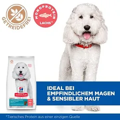 Hill's Science Plan Hypoallergenic Adult Medium su lašiša, sausas maistas šunims, > 10 kg — 3 nuotrauka