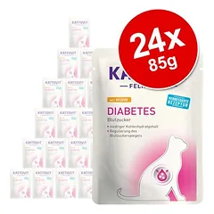 Kattovit Feline Diabetes / svoris 24 x 85 g, drėgnas maistas katėms