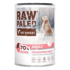 VetExpert Raw Paleo Adult konservai su kiauliena šunims - Pet24