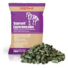 Supravit Luzernecobs - Pferdefutter Luzernepellets mit Carotin für Pferde