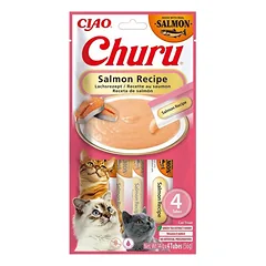 CHURU kreminis skanėstas su lašiša katėms, 4 vnt.