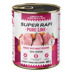 SUPER RAFI Pure Line 800 g šlapio šunų ėdalo su kalakutiena ir batatais
