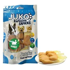 Juko skanėstas šunims triušio ausys su vištiena 70g