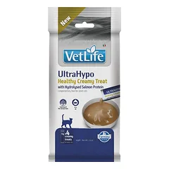 FARMINA Vet Life Cat UltraHypo Creamy 60 g su hidrolizuotu lašišo baltymu, kremiškas skanėstas katėms su jautriu virškinimu