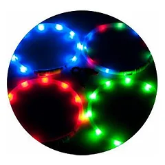 Flamingo VISIO BLUE LED antkaklis šunims, mėlynas, 70 cm — 2 nuotrauka