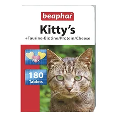 KITTY'S MIX + TAU 180TAB – vitaminų tabletės katėms