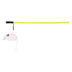 Trixie Playing Rod Mouse žaislas katėms, plastikas/pliušas, su katžole, 100 cm