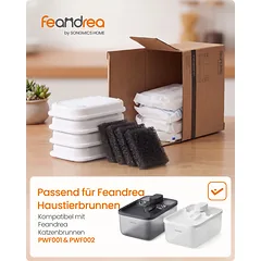 Pakaitinis filtras 4,5 l kačių fontanui, baltas, 6,6 × 4,7 × 1 cm, 12 vnt. — 2 nuotrauka
