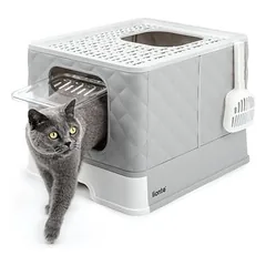 lionto Katzentoilette mit Schublade & Schaufel, auslaufsicher & hygienisch