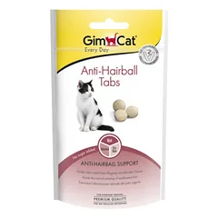 GimCat Malt Tabs Anti-Hairball papildas sąvėlų šalinimui, 40g