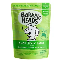 BARKING HEADS Chop Lickin’ Lamb konservai šunims su ėriena 300g 10vnt