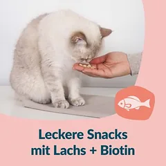 GimCat Nutri Biotin Bites su lašiša, skanėstai katėms — 4 nuotrauka