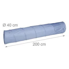 Šunų žaidimų tunelis Relaxdays, su nešiojimo krepšiu, Pilkas, Ø 40 × 200 cm — 4 nuotrauka