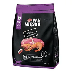 PAN MIĘSKO Veršiena su krevetėmis katėms traškučiai S 400 g