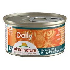 Almo Nature Daily lengvas paštetas su tunu ir vištiena, drėgnas maistas katėms 85 g — 3 nuotrauka