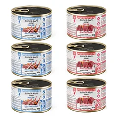 SUPER RAFI Mini Pure Line mix 2 skonių su batatais 6x185g drėgnas maistas mažų veislių šunims