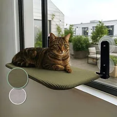 PiuPet® kačių lango gultas I kabantis I guolis katėms iki 20 kg I siurbtukai
