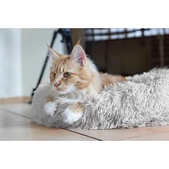 Minkštas pūkuotas guolis S 50cm pilkas — 2 nuotrauka