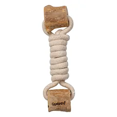Quapas! Žaislas šunims iš natūralios virvės su kavamedžio žiedais, 24x6 cm