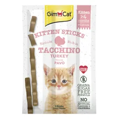 GimCat Kitten Sticks with Turkey & Calcium (3 vnt)