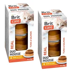 BRIT Care Cat Double Layer Mousse Real Tuna with Salmon 12x25 g mus z tunu ir lašišos katėms