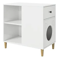 Prolenta Premium namelis katėms, 72 x 42,5 x 70 cm, balta, mediena — 5 nuotrauka