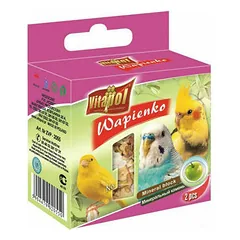 Vitapol Wapienko Mineral Block su obuoliu, mineralinis blokelis paukščiams 35 g — 2 nuotrauka