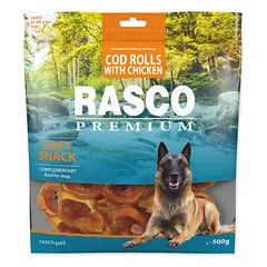 Rasco Premium Snack Cod Rolls Coated With Chicken Meat skanėstas suaugusiems šunims, 500 g — 5 nuotrauka