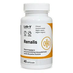 LAB-V Renalis - lėtinio inkstų nepakankamumo palaikymas šunims ir katėms 45 kapsulėsj