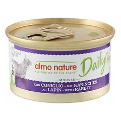 Almo Nature Daily Cat lengvas paštetas su triušiena, drėgnas maistas katėms 85 g