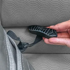 Kurgo Heather Bench Seat Cover - vandeniui atspari automobilio sėdynės uždanga šunims, skirta galinei sėdynei, Szary — 2 nuotrauka